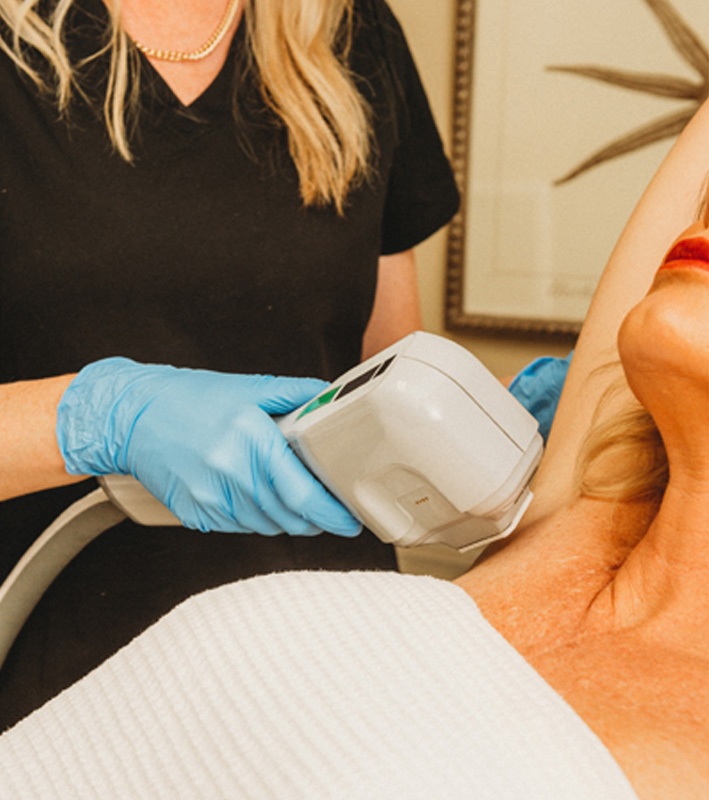 miraDry laser treatments under the arms